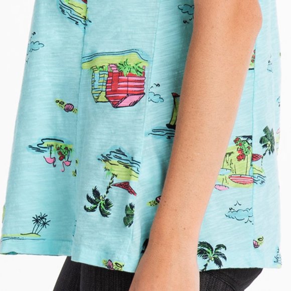 FRESH PRODUCE Chloe Tank Beachy Keen keyhole back Seaglass $62. - Picture 4 of 4